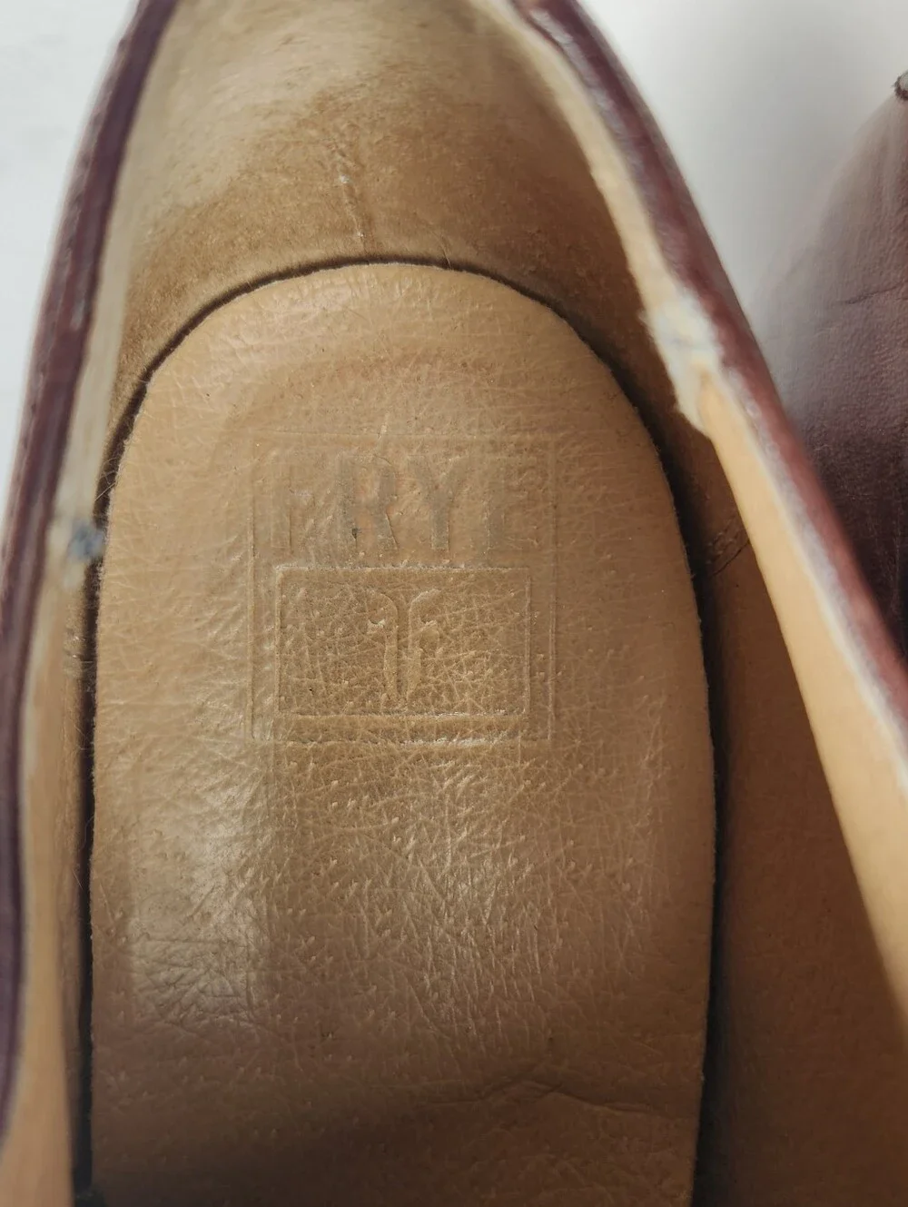 FRYE Men’s Oliver Oxford Dress Shoe Size 9.5 Brown Leather Cap Toe Lace Up